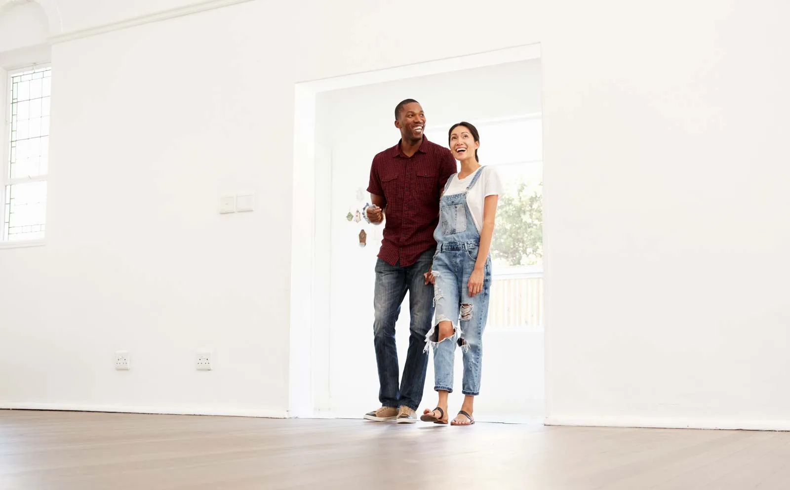 Mitchell family in their restored home